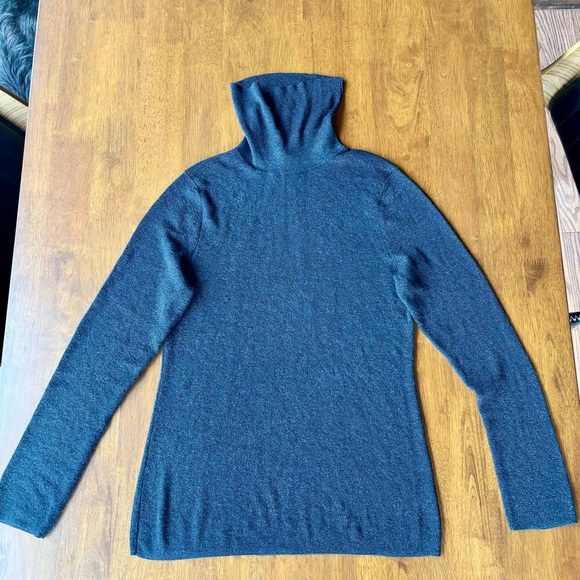 RSVP by Talbots Black Cowl Neck Sweater with Micro Silver Sparkles - Picture 5 of 5